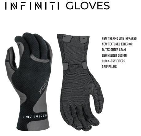 XCEL INFINITI 5 FINGER GLOVE 3MM GLOVES XCEL   