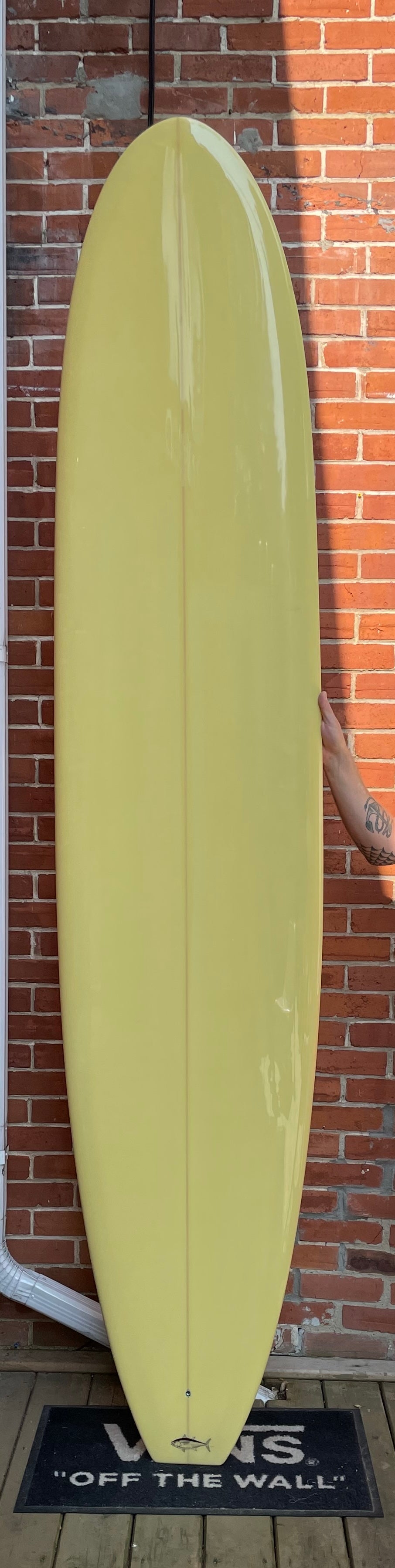 9'2 BLACK TUNA NOSE RIDER - YELLOW SURFBOARD BLACK TUNA   